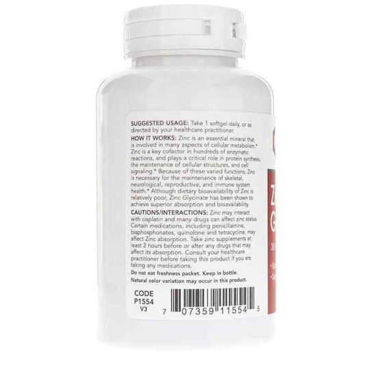 Zinc Glycinate 30 Mg, 120 Softgels, PFLB