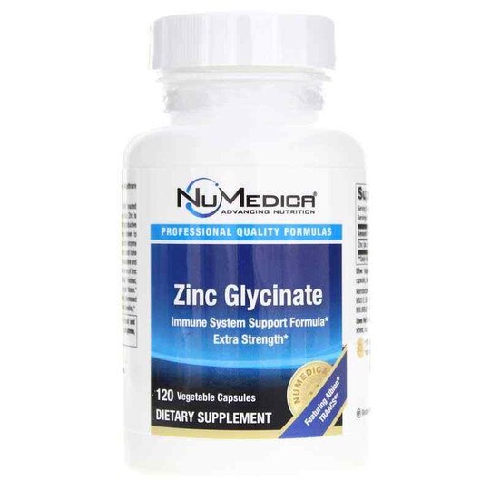 Zinc Glycinate, 120 Veg Capsules, NUM