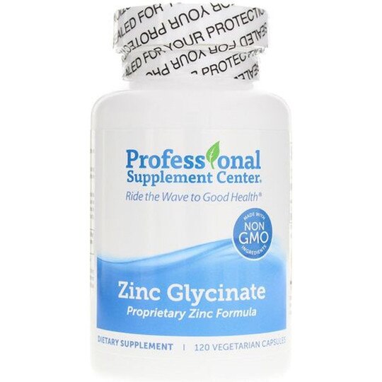 Zinc Glycinate, 120 Veg Capsules, PSC