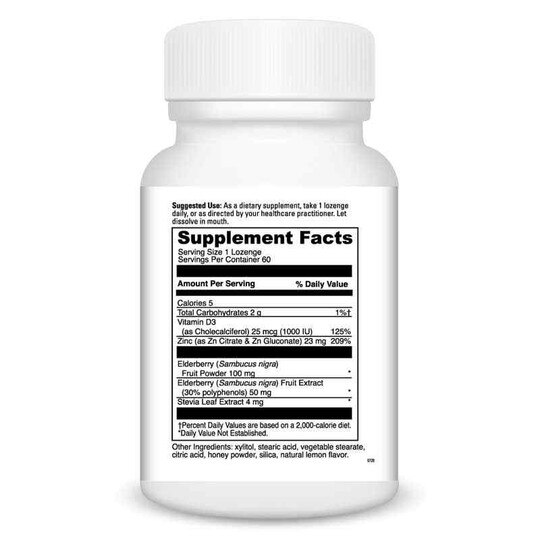 Zinc Lozenge + Elderberry, 60 Lozenges, DL
