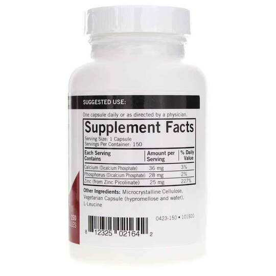 Zinc Picolinate 25 Mg, 150 Capsules, KRK