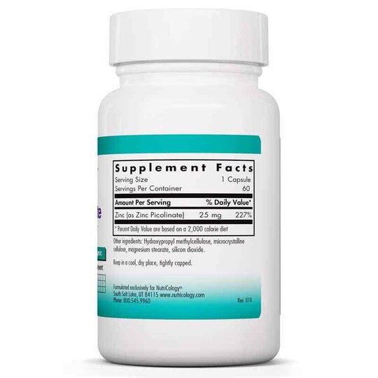 Zinc Picolinate, 60 Veg Capsules, NTC