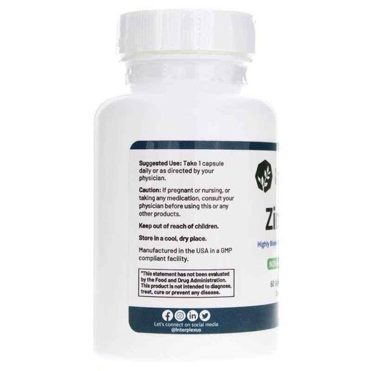 Zinc Plus, 60 Veg Capsules, INP
