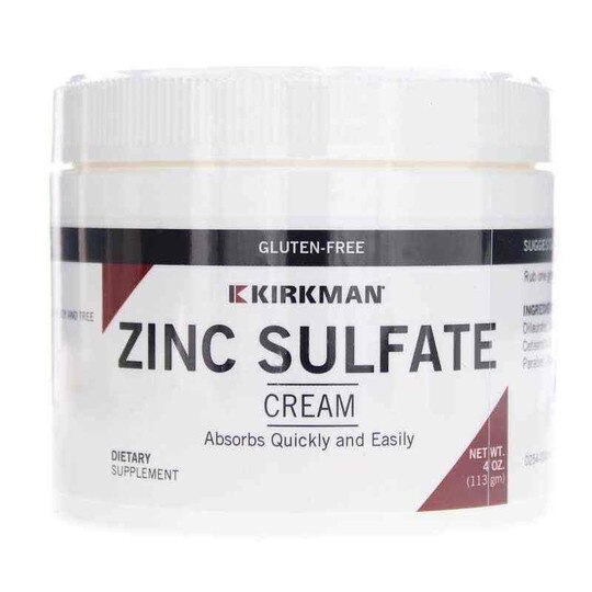 Zinc Sulfate Topical Cream, 4 Oz, KRK