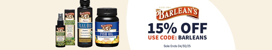 Extra 15% OFF Barlean's Organic Oils