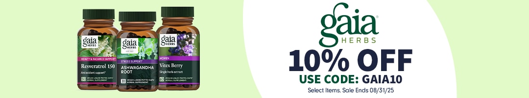 10% OFF Select Gaia Herbs